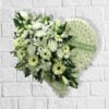 White Mist Funeral Wreath Fresh Flowers - Large - Floral design