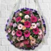 A Kiss Goodbye Funeral Wreath Fresh Flowers - Medium - Floral design