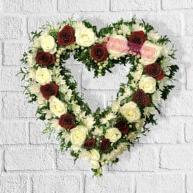 Warm Thought Funeral Heart Fresh Flowers