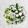 Peaceful White Funeral Wreath Fresh Flowers - Floral design