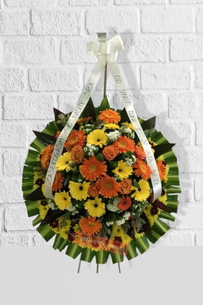 Eternal Light Funeral Wreath Fresh Flowers - Floral design