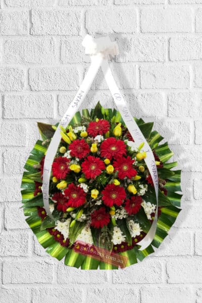 Lasting Memories Funeral Wreath Fresh Flowers - Floral design