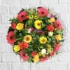 Joyful Memories Funeral Wreath Fresh Flowers - Floral design