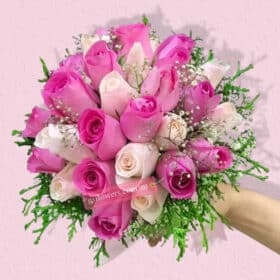 Beautiful Pink Roses Bridal Bouquet