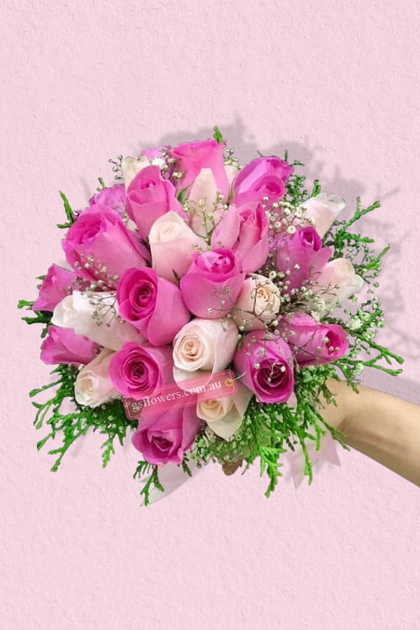 Beautiful Pink Roses Bridal Bouquet - Floral design