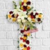 Eternal Memory Funeral Cross Flowers - Floral design