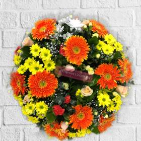 Days of Sunshine Funeral Wreath Fresh Flowers