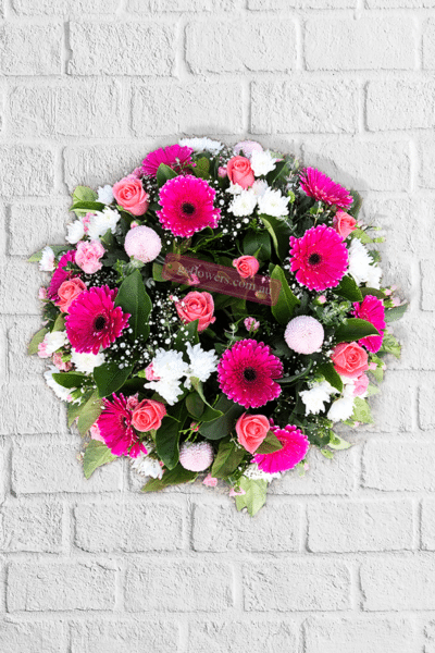 Cherished Memories Funeral Wreath Fresh Flowers - Floral design