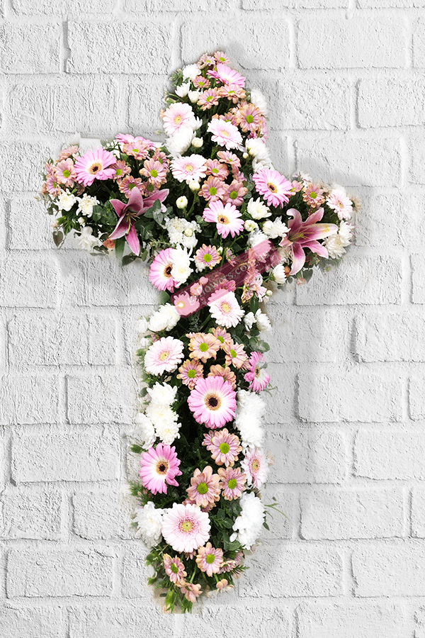 Cross of Faith Funeral Flowers - Floral design