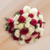 Ivory and Red Roses Bridal Bouquet - Floral design