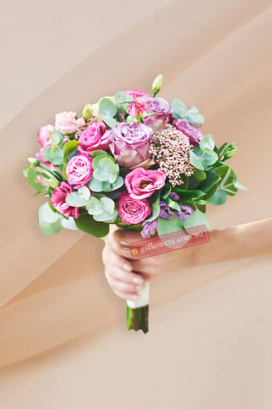 Pink Roses Bridal Bouquet Wedding Flower Delivery Melbourne