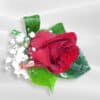 Red Rose Wedding Buttonhole - Floral design