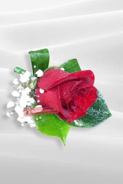 Red Rose Wedding Buttonhole - Floral design
