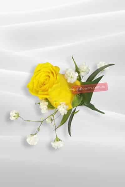Yellow Rose Wedding Buttonhole - Floral design
