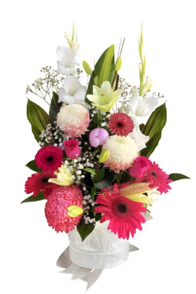 Sweet Thought Anniversary Bouquet - White Box White Ribbon - Floral design