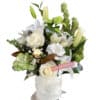 Roses and Lilies Flowers - White Box White Ribbon - Floral design