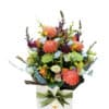 Golden Day Flowers Bouquet - White Box Green Ribbon - Floral design