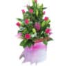 My True Love Flower Bouquet - White Box Pink Ribbon - Floral design