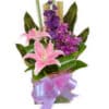 Best Day Bouquet - Green Box Pink Ribbon - Floral design