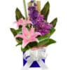 Best Day Bouquet - Blue Box White Ribbon - Floral design