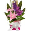 Modern Love Fresh Flower Mixed Arrangement - Pink Box Gold Ribbon - Floral design