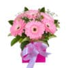 Love and laughter fresh flowers - Hot Pink Box Pink Ribbon - Flower