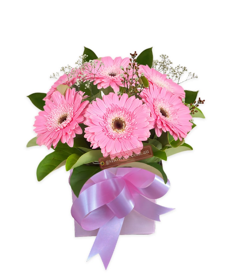 Love and laughter fresh flowers - Pink Box Pink Ribbon - Flower