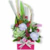 It's Just Beautiful Fresh Flower Bouquet - Pink Box White Ribbon - Floral design