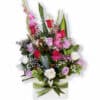 Sincere Condolences Sympathy Flowers - White Box Green Ribbon - Floral design