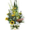 Little Sunshine Baby Flowers - White Box Green Ribbon - Floral design