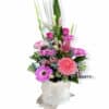 Bright and Shine Fresh Flowers - White Box White Ribbon - Floral design