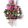 Beauty Bounty Fresh Flowers - White Box Light Pink Ribbon - Floral design