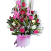 Beauty Bounty Fresh Flowers - White Box Pink Ribbon - Floral design