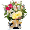 Feel Better Hugs Bouquet - Black Box Gold Ribbon - Floral design