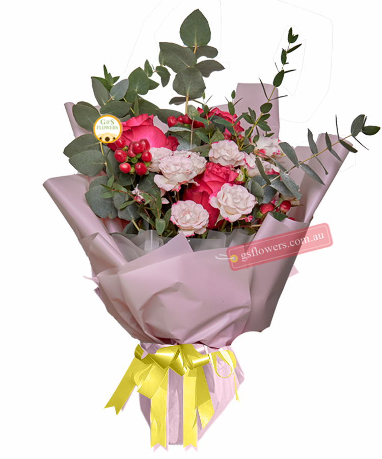 Get Well Soon Bouquet - Wrap With Yellow Ribbon - Floral design