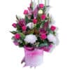 Colour Me Rosy Flowers - White Box Pink Ribbon - Floral design