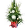 White Essence Fresh Flowers - Black Box Red Ribbon - Floral design