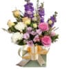 Beautiful Blooms Fresh Flowers - Green Box Gold Ribbon - Floral design