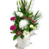 Blushing Love Fresh Flowers - White Box White Ribbon - Floral design