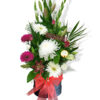 Blushing Love Fresh Flowers - Black Box Red Ribbon - Floral design