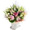 Little Lily Baby Bouquet - White Box White Ribbon - Floral design