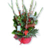 Gladiolus Flowers Bouquet - Red Box Red Ribbon - Floral design