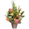 Citrus Smile Fresh Flower Bouquet - Brown Box - Floral design