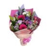 Hope You Feel Better Soon Fresh Flower Bouquet - Wrapped Pink Ribbon - Floral design