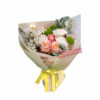 It is a Baby Flowers Bouquet - Wrap With Yellow Ribbon - Floral design
