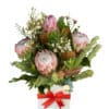 Peaceful Garden Sympathy Flowers - White Box Red Ribbon - Floral design