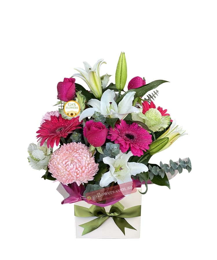 Hot Pink Mixed Flowers - Floral design