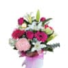 Blush Rush Fresh Flowers - White Box Pink Ribbon - Floral design