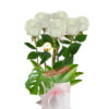 Simply White Roses - White Box Pink Ribbon - Floral design