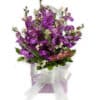 Get Better Soon with Orchids - Pink Box White Ribbon - Floral design
